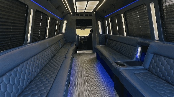 Interior of Pittsburgh Party Bus Company's 20 Passenger Party Bus in Pittsburgh