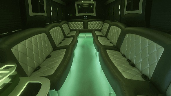 Interior of Syracuse Party Bus Company's 25 Passenger Party Bus in Syracuse