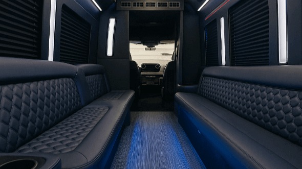 Interior of Cleveland Party Bus Company's 28 Passenger Party Bus in Cleveland