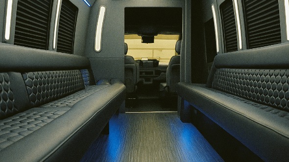 Interior of Philadelphia Party Bus Company's 28 Passenger Party Bus in Philadelphia