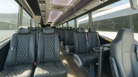 Interior of Rochester Party Bus Company's 30 Passenger Minibus in Rochester