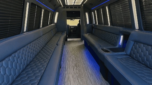 Interior of Philadelphia Party Bus Company's 30 Passenger Party Bus in Philadelphia