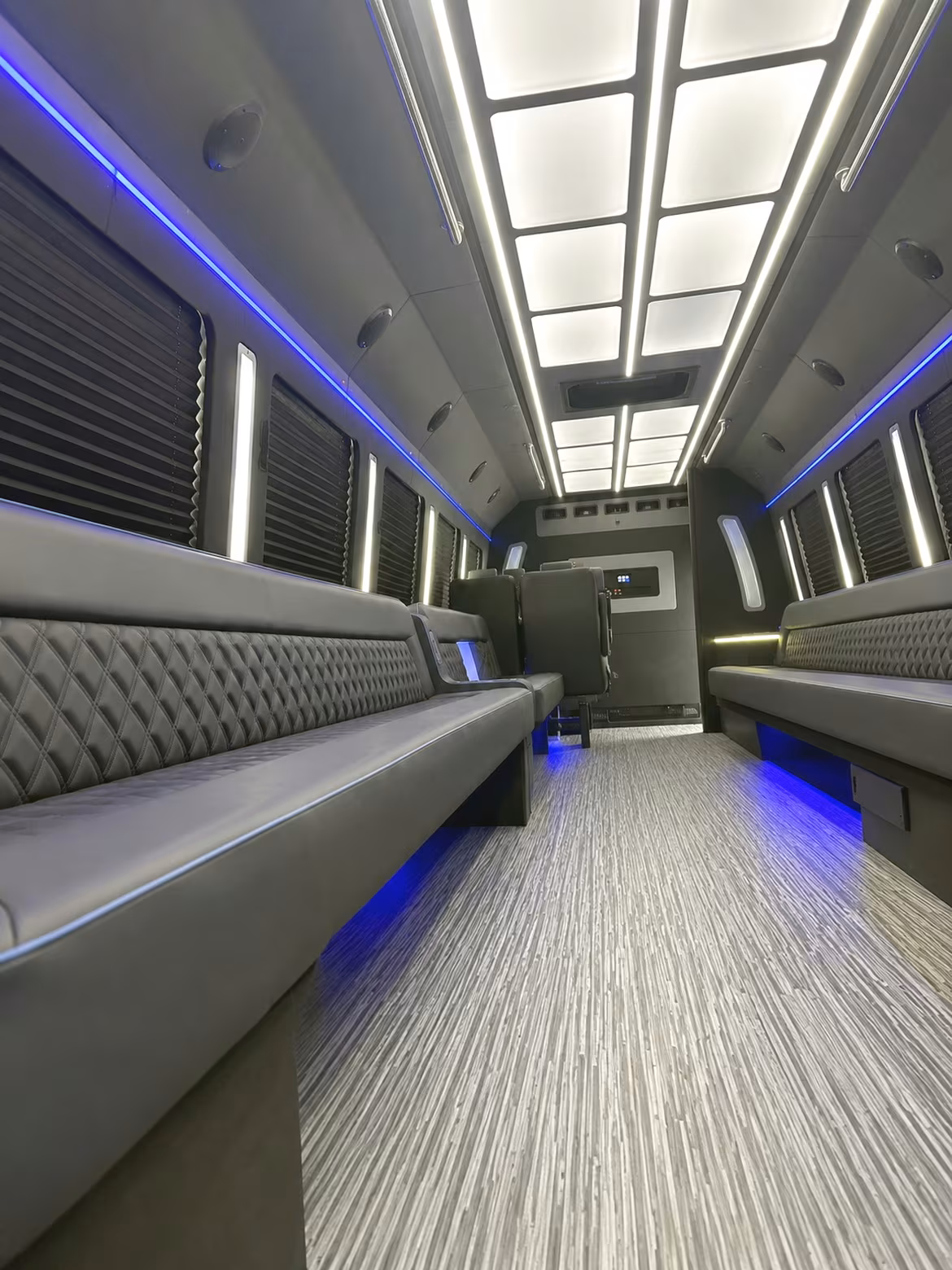 Rochester Sporting Event Transportation party bus interior