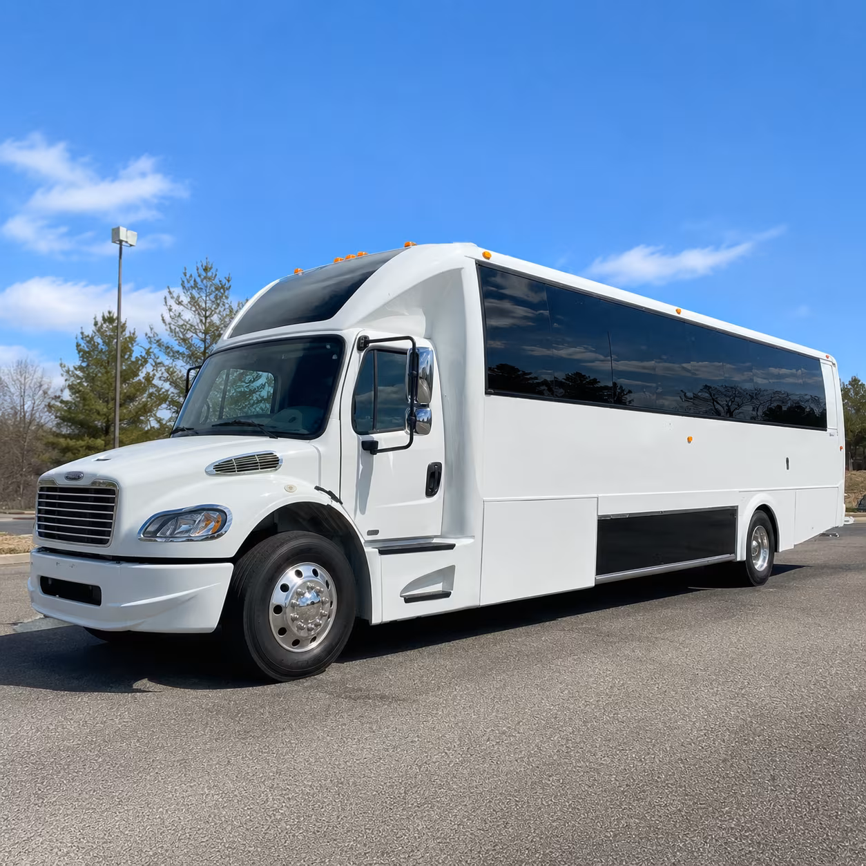 Rochester Wedding Transportation party bus exterior